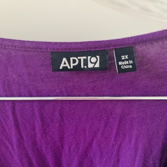 NEW BEAUTIFUL APT 9 PLUMB EMBELLISHED BLOUSE SIZE-2X - Picture 4 of 6